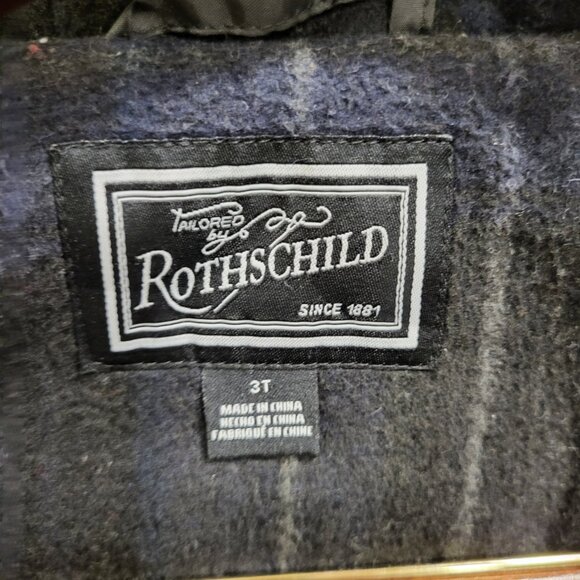 Rothchild Hooded Toggle‎ & Zip Wool Blend Coat Jacket Size 3T - Picture 4 of 7